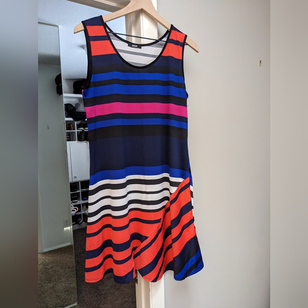 Lot of 2 - Old Navy and MSK Striped Dresses, M/L, Maternity/ Bump-Friendly!